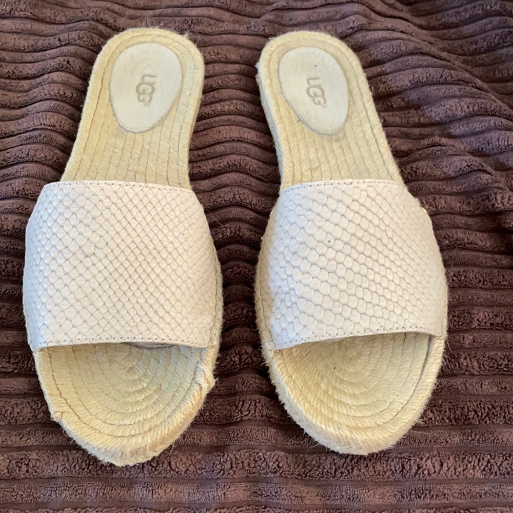 UGG slide espadrille sandal.  Size 8
